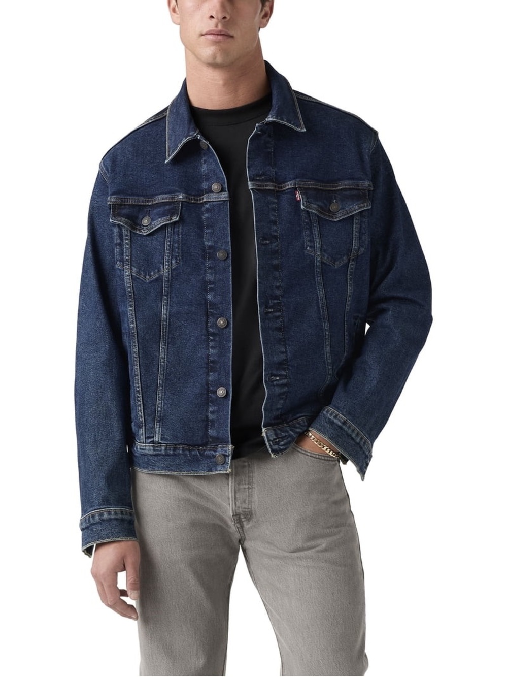 NEW WITH TAGS - Levi’s Trucker Denim Jacket in Medium/Dark Wash - Men’s Small